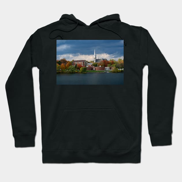 A small town church Hoodie by josefpittner